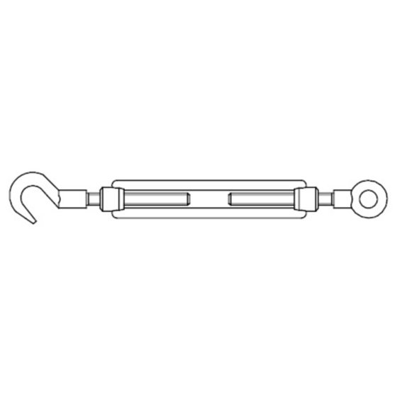 E-NORMpro - Spannschlösser geschmiedet, offen DIN 1480 3.6 geschm.  galZn SP H/Ö M20 von E-normpro