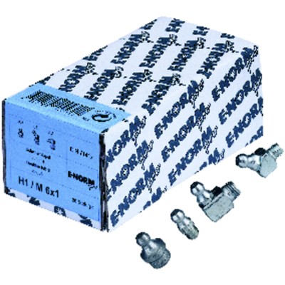 Kegelschmiernippel, gerade/axial DIN 71412 Stahl Form A galZn  AM10 x 1 SW11 von E-normpro