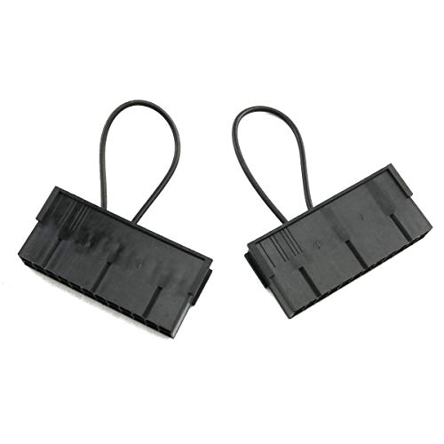 E-outstanding ATX PSU Bridge Tool 2PCS Black 24 Pin ATX EPS PSU Netzteil Jumper Bridge Connector Plug Starter Start Up Switch von E-outstanding