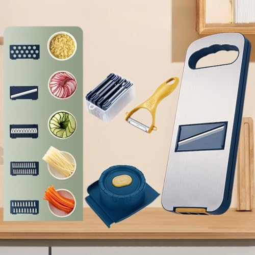 Multifunktionaler Gemüseschneider mit Schäler,Vegetable Chopper Cutter Dicer-Perfekt zum Schneiden,Würfeln und Schälen von Gemüse und Obst,Einfach zu bedienen und zu reinigen Multifunktionaler Gemüseschneider mit Schäler,Vegetable Chopper Cutter Dicer-Perfekt zum Schneiden,Würfeln und Schälen von Gemüse und Obst,Einfach zu bedienen und zu reinigen von E&C Life