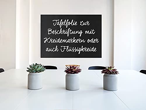 E&R Tafelfolie selbstklebend schwarz | Für echte Kreide & Kreidestifte | PVC-frei & 100% Recycelbar | Wandfolie | Inneneinrichtung DIY Deko Schreibtafel Maltafel (120x60cm) von E&R