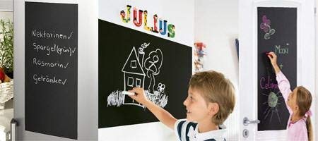 Spritzschutz Folie Küche selbstklebend schwarz | Für echte Kreide & Kreidestifte | verschiedene Größen | Kreidetafel | Wandfolie | Inneneinrichtung DIY Deko Schreibtafel Maltafel (150x100cm) von E&R