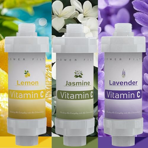 3 PCS Shower Filter Duschfilter Wasserfilter Dusche für Hartes Wasser Entfernung von Fluorid und Chlor, Vitamin C Weiches und Keimfreies Wasser Duschkopf Kalk Filter Lavendel Zitrone Jasmin 3 PCS Shower Filter Duschfilter Wasserfilter Dusche für Hartes Wasser Entfernung von Fluorid und Chlor, Vitamin C Weiches und Keimfreies Wasser Duschkopf Kalk Filter Lavendel Zitrone Jasmin von E-yimeng