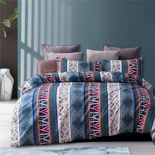 E-yimeng Bettwäsche 200x220 Bohemian Bettwäsche 200x220cm Boho BettwäSche-Sets Bettbezug mit 2 Kissenbezüge 80x80 cm und Verdecktem Reißverschluss Kuschelig Weich Blau E-yimeng Bettwäsche 200x220 Bohemian Bettwäsche 200x220cm Boho BettwäSche-Sets Bettbezug mit 2 Kissenbezüge 80x80 cm und Verdecktem Reißverschluss Kuschelig Weich Blau von E-yimeng