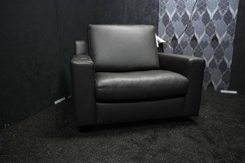 Sessel Flex Plus L 140 Dickleder 72 Schiefer Füße Schwarz von E. Schillig