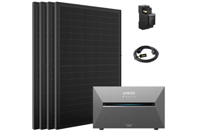 E.For.U Solaranlage 2000W Balkonkraftwerk mit Speicher Anker Solix Solarbank 3 E2700 Pro, (mit optionaler BP2700 Erweiterungsakku), mit intelligenter KI zur dynamischen Überwachung des Stromverbrauchs von E.For.U