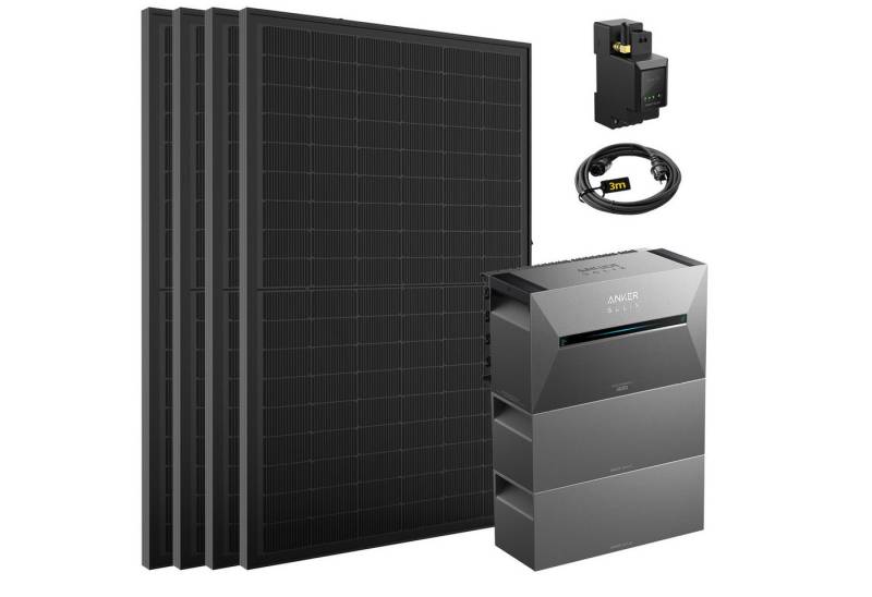 E.For.U Solaranlage 2000W Balkonkraftwerk mit Speicher Anker Solix Solarbank 3 E2700 Pro, (mit optionaler BP2700 Erweiterungsakku), mit intelligenter KI zur dynamischen Überwachung des Stromverbrauchs von E.For.U