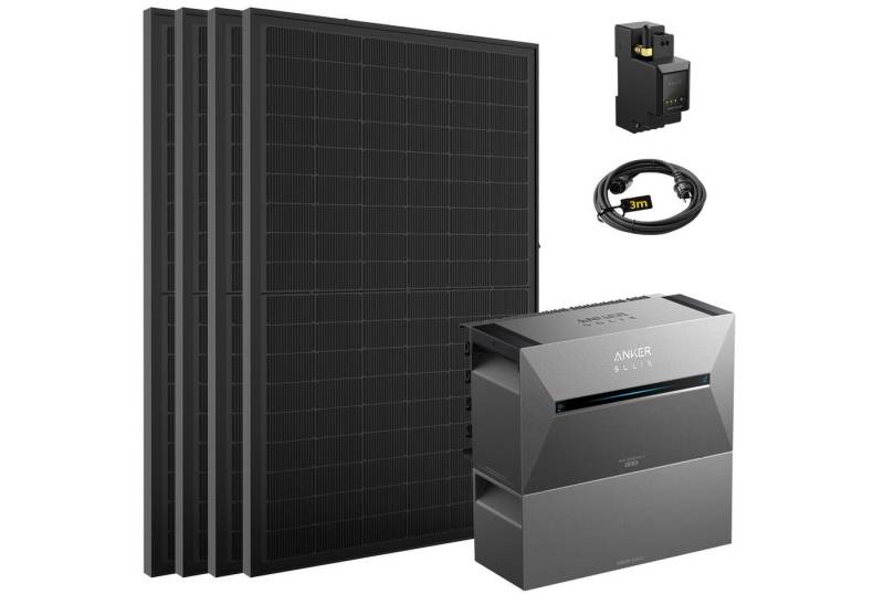 E.For.U Solaranlage 2000W Balkonkraftwerk mit Speicher Anker Solix Solarbank 3 E2700 Pro, (mit optionaler BP2700 Erweiterungsakku), mit intelligenter KI zur dynamischen Überwachung des Stromverbrauchs von E.For.U