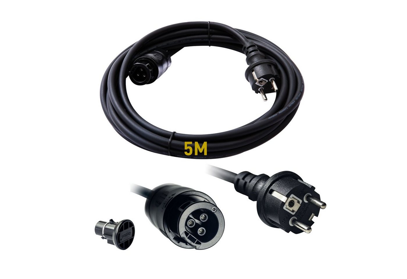 E.For.U Solaranlage Wechselrichter Betteri BC01 Kabel mit VDE Zertifikat, (Balkonkraftwerk Kabel 3 polig, mit Betteri BC01 Buchse(IP68), für Mikrowechselrichter von E.For.U