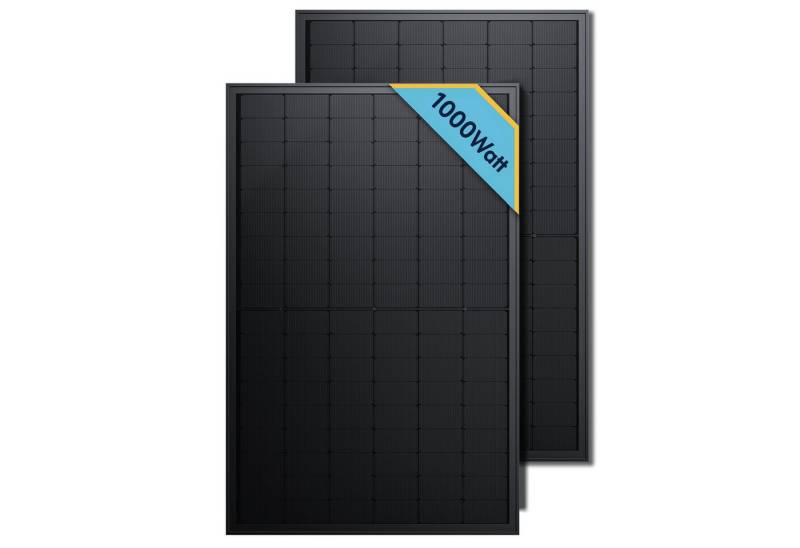SolarMars Solarmodul 450/500/900/1000Bifazial Glas Solarpanel für Balkonkraftwerke, (PV Modul, 2-St) von SolarMars