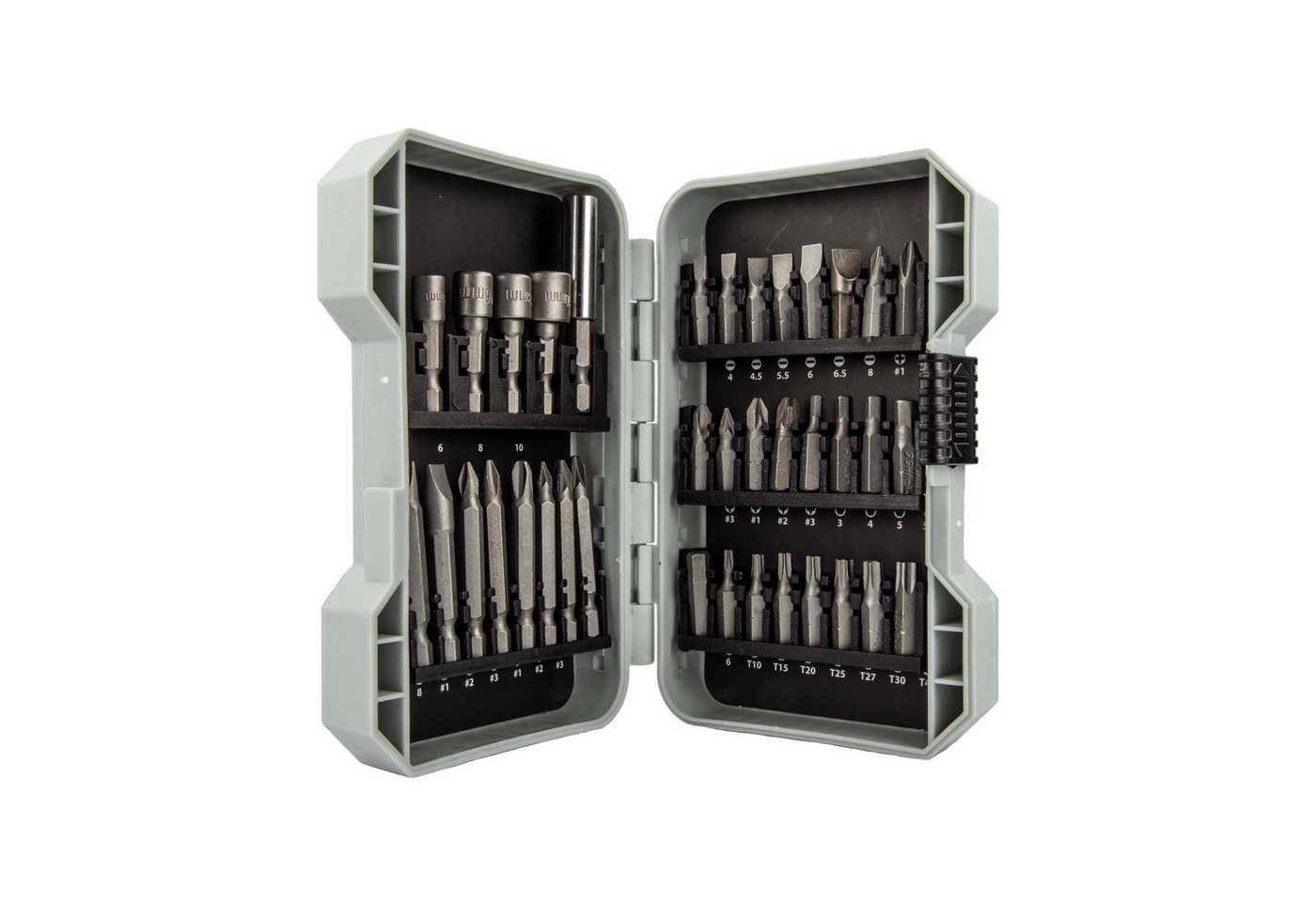 E.H.G Lucas Bit-Set Bit-Satz Sortiment mit Kreuz Schlitz TX und Stecknuss, 37-teilig E.H.G Lucas Bit-Set Bit-Satz Sortiment mit Kreuz Schlitz TX und Stecknuss, 37-teilig von E.H.G Lucas