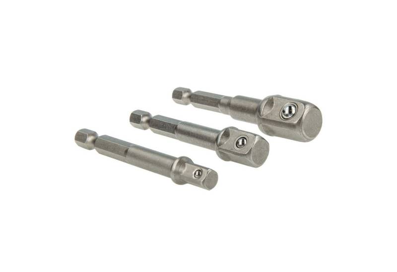 E.H.G Lucas Bit- und Steckschlüsselset Stecknuss - Adapter-Satz für Akkuschrauber / Bohrmaschine, 3-teilig von E.H.G Lucas