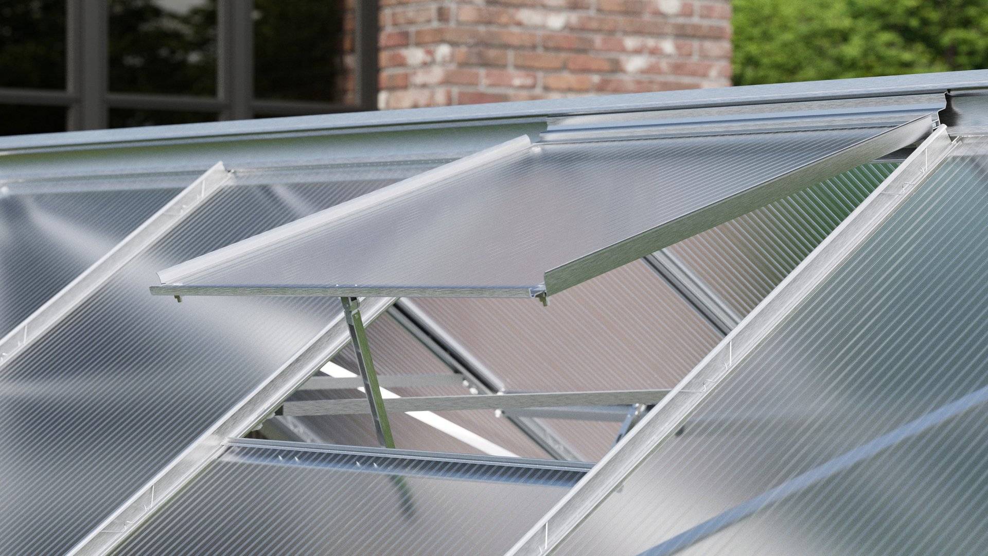 Alu Dachfenster für Gewächshaus, ohne Glas von E.P.H. Schmidt