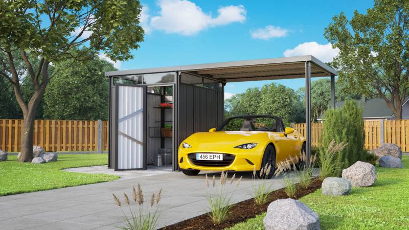 Gerätehaus Rheinfelden, anthrazit matt von E.P.H. Schmidt