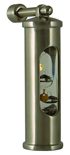 E.S. Soerensen Galileiglaeser Thermometer, Edelstahl matt gebürstet, Galileiglas mit Wandhalterung von E.S. Soerensen
