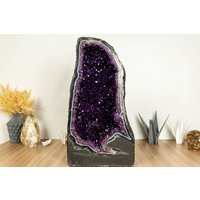Außergewöhnliche Achat-Amethyst-Kathedrale-Geode Auf Gebändertem Achat, Aaa Deep & Dark Purple Amethyst - 41, 5 Kg 91 Pfund Außergewöhnliche Achat-Amethyst-Kathedrale-Geode Auf Gebändertem Achat, Aaa Deep & Dark Purple Amethyst - 41, 5 Kg 91 Pfund von E2Dcrystals
