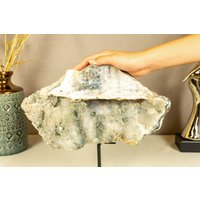 Seltener Amethyst-Blumenteller, in Chalcedon-Form, Intakt Und Groß, Ethisch Unbedenklich von E2Dcrystals