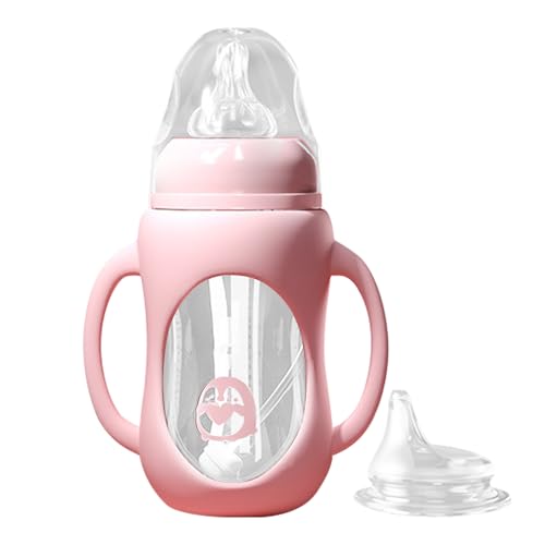 EACHPT 2-in-1-Babyflasche aus Glas und Schnabeltasse, 240 ml, BPA-frei, Anti-Kolik-Babyflaschen mit Entenschnabel-Strohhalm, für Neugeborene ab 1 Monat EACHPT 2-in-1-Babyflasche aus Glas und Schnabeltasse, 240 ml, BPA-frei, Anti-Kolik-Babyflaschen mit Entenschnabel-Strohhalm, für Neugeborene ab 1 Monat von EACHPT