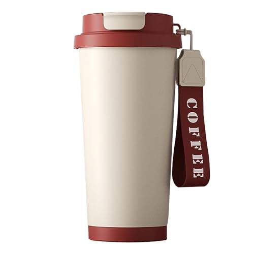 EACHPT Kaffeebecher to go,Thermobecher Kaffee to go 530ml,Coffee to go Becher mit Auslaufsicherem Deckel und Strohhalm,mit Keramikauskleidung,Doppelwandiges Isoliertes Edelstahl Kaffee to go Becher von EACHPT
