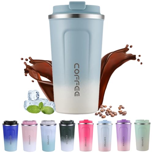 EACHPT Kaffeebecher to go Thermo,510ml Kapazität,BPA-freier,Kaffeebecher mit Deckel Auslaufsicher,Doppelwandiges Isoliertes Vakuum Edelstahl Thermobecher Kaffee to go, für Kaffee/Tee Unterwegs von EACHPT