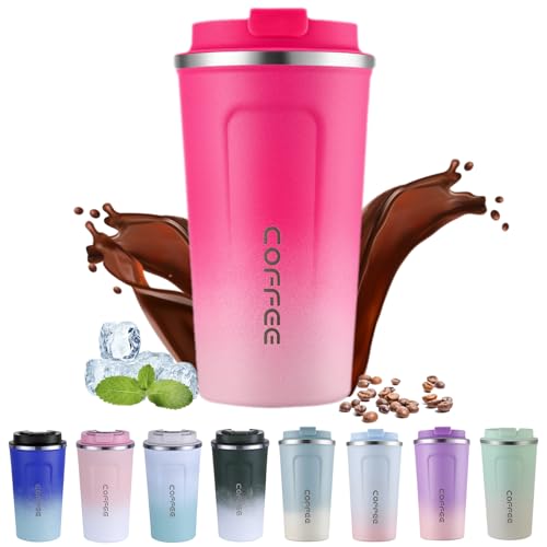 EACHPT Kaffeebecher to go Thermo,510ml Kapazität,BPA-freier,Kaffeebecher mit Deckel Auslaufsicher,Doppelwandiges Isoliertes Vakuum Edelstahl Thermobecher Kaffee to go, für Kaffee/Tee Unterwegs von EACHPT