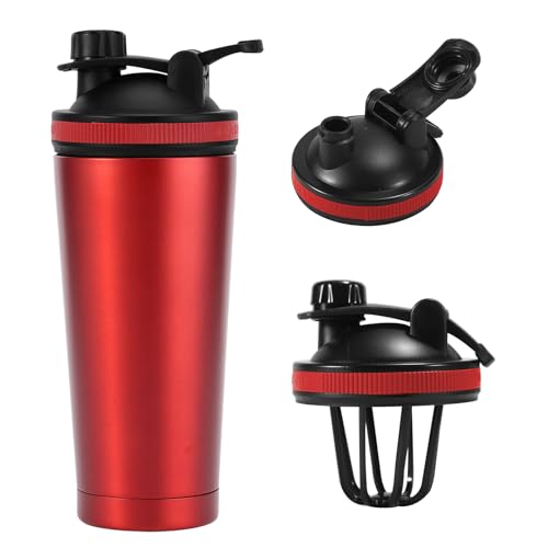 EACHPT Protein Shaker,Shaker Proteinshake,750ml Protein Shaker Edelstahl,Eiweiß Shaker mit Sieb Shaker,Doppelwandig Vakuum Isoliert,BPA Frei Auslaufsicher für Sport Fitness Eeiweiß Shaker von EACHPT