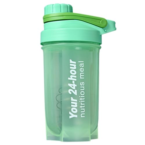 EACHPT Protein Shaker 600ml Eiweiß Shaker für Supplement Shakes, Shaker Proteinshake Proteinshaker mit Drehverschluss, Sieb Mess-Skala | Auslaufsicher, Frei BPA&DEHP von EACHPT