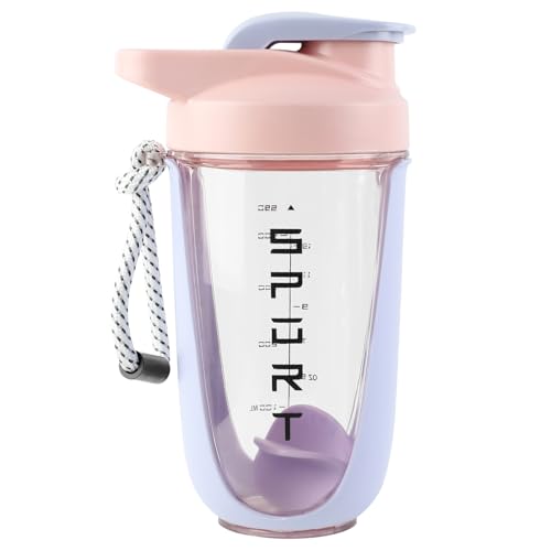 EACHPT Shaker Proteinshake,600ml Protein Shaker Proteinshaker mit Kugel,Sieb&Mess-Skala,Auslaufsicher,Frei BPA&DEHP,Eiweiß Shaker für Supplement Shakes,Shaker Proteinshake von EACHPT