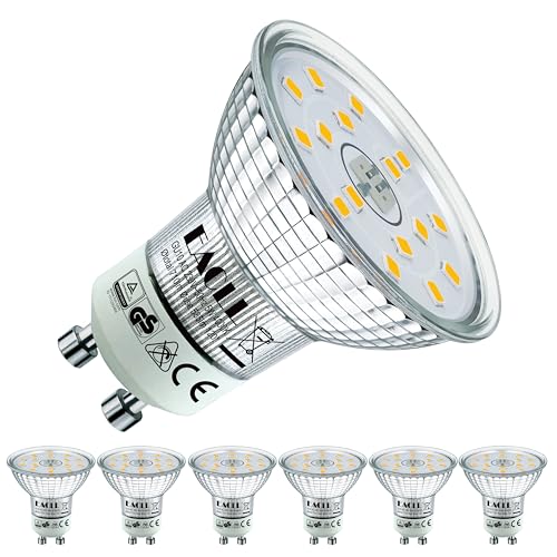EACLL GU10 LED 4000K 5W Ersetzt 75W Halogen Leuchtmittel, 6er-Pack. Neutralweiss 585 Lumen Birnen, AC 230V Flimmerfrei Strahler, Abstrahlwinkel 120° Spot, Nicht Dimmbar Reflektorlampen EACLL GU10 LED 4000K 5W Ersetzt 75W Halogen Leuchtmittel, 6er-Pack. Neutralweiss 585 Lumen Birnen, AC 230V Flimmerfrei Strahler, Abstrahlwinkel 120° Spot, Nicht Dimmbar Reflektorlampen von EACLL