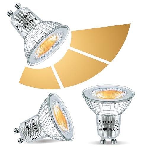 EACLL GU10 LED Warmweiss 6W 3-Stufen Dimmbar über Gewöhnliche Druckschalter, 2er-Pack. 565 Lumen 2700K Ersetzt 75W Halogenlampe, 3 Helligkeit 3-in-1 Spot, Flimmerfrei 38° Strahler, Dimmen ohne Dimmer von EACLL