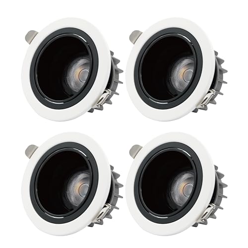 EACLL LED Einbaustrahler Schwenkbar Einbauspots 230V, 26MM Verhindert Blendung Downlight, Warmweiss 8W Deckenstrahler, 3000K Nicht Dimmbar Spots, Einbauleuchten Einbauspot, 30° Schwenkwinkel, 4er Set EACLL LED Einbaustrahler Schwenkbar Einbauspots 230V, 26MM Verhindert Blendung Downlight, Warmweiss 8W Deckenstrahler, 3000K Nicht Dimmbar Spots, Einbauleuchten Einbauspot, 30° Schwenkwinkel, 4er Set von EACLL