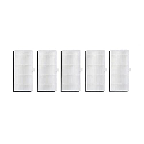 EADXCSF Staubsauger Hepa-Filter, Kompatibel for VIOMI S9, Roboter Staubsauger Teile Filter Hepa Zubehör Ersatz(Black+White-5pcs) von EADXCSF