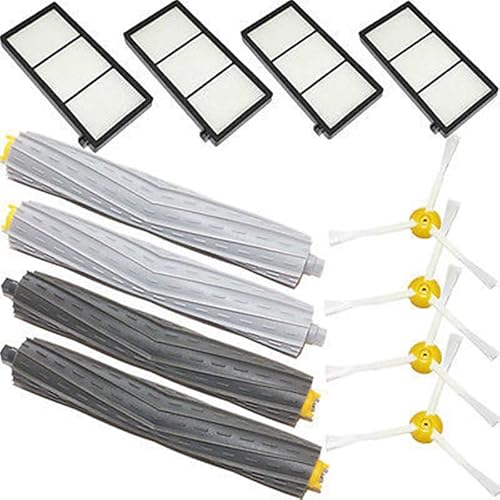 Outils compatibles avec Hauptbürste, HEPA-Filter, Seitenbürsten, Ersatz für kompatibel mit iRobot, kompatibel mit Roomba 976 967 986 960 966 980 876, Roboter-Staubsaugerteile von EAGHADEK