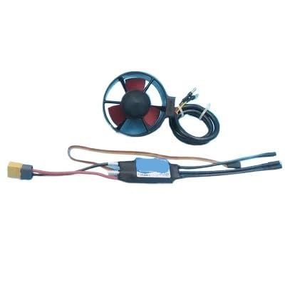 Spielzeugzubehör 12V T60 Unterwasser-Triebwerk, wasserdicht, bürstenloser Motor, CW CCW, 60 mm Propeller, 30 A ESC, 3S-4S Lipo-Teile für RC-Köderboot, ROV-Roboter(Forward XT60 ESC Kit) von EAGHADEK