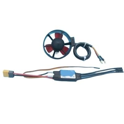 Spielzeugzubehör 12V T60 Unterwasser-Triebwerk, wasserdicht, bürstenloser Motor, CW CCW, 60 mm Propeller, 30 A ESC, 3S-4S Lipo-Teile für RC-Köderboot, ROV-Roboter(Reverse XT60 ESC kit) von EAGHADEK