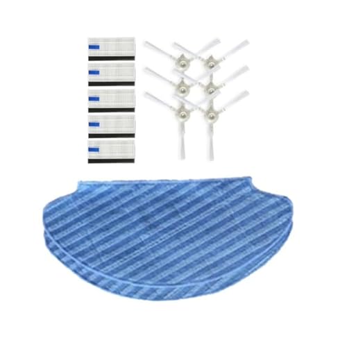 Werkzeuge kompatibel mit Lappen Seitenbürsten HEPA-Filter kompatibel mit Rowenta Tefal Explorer 20 40 Serie RG6871WH RG6825WH Smart Force Roboter-Staubsaugerteile von EAGHADEK