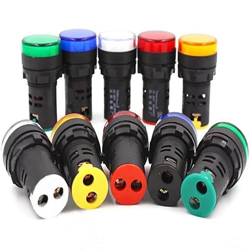 Werkzeugzubehör 100 stücke 12mm LED Anzeige pilot licht, signal licht AD16-22DS 12V 24V 220V lichter von EAGHADEK