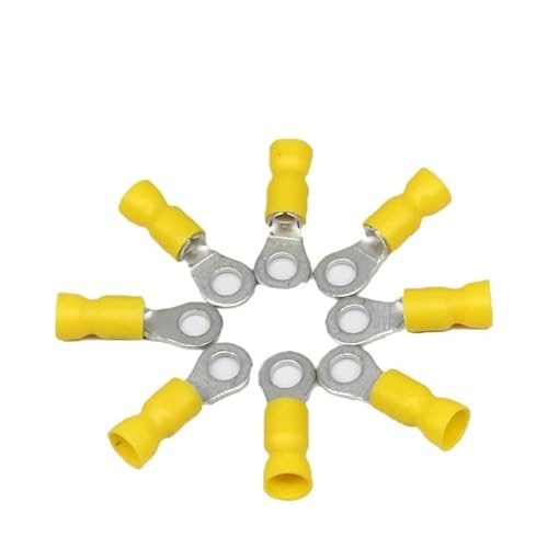 Werkzeugzubehör 50/100 Stück Crimp-Anschlussring Typ RV5.5 Serie Draht- und Kabelisolierter Stecker 4-6mm²AWG12-10 von EAGHADEK