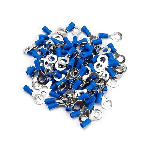 Werkzeugzubehör 50/100 Stück RV2-Serie Kaltende-Crimpverbinder für isolierte Drähte, 1,5-2,5 mm², AWG16-14(RV2-5 100PCS) von EAGHADEK