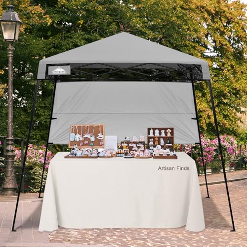 EAGLE PEAK Schräge Beine Faltbar Pavillon 2.4x2.4m Wasserdicht Camping Pop-up Faltpavillon mit Seitenteil, inkl. Rucksack, 8' x 8', Hellgrau EAGLE PEAK Schräge Beine Faltbar Pavillon 2.4x2.4m Wasserdicht Camping Pop-up Faltpavillon mit Seitenteil, inkl. Rucksack, 8' x 8', Hellgrau von EAGLE PEAK