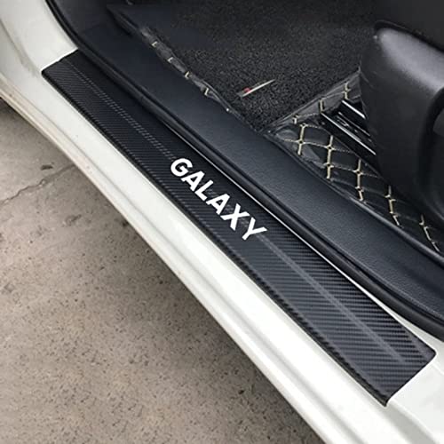EAGLEG 4 Stücke Auto Einstiegsleisten Carbon Faser Aufkleber für Fo-rd Fiesta Kuga Edge Fusion ST ECOSPORT Explorer GHIA Focus KA C-MAX S-MAX ST-Line, Einstiegsleisten Aufkleber Kantenschutz, Galaxy von EAGLEG