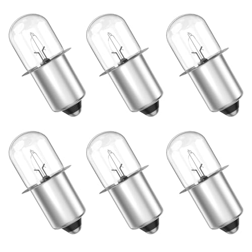 EAGLEGGO 18 V 0,6 A Hand-Taschenlampen, Xenon-Leuchtmittel, Ersatz für RYOBI 18 Volt One+ schnurlose P700 P703 P704 FL1800 Worklights Dewalt Taschenlampe DW9083 DW908 DW919 DC509 Taschenlampe, 6 Stück von EAGLEGGO
