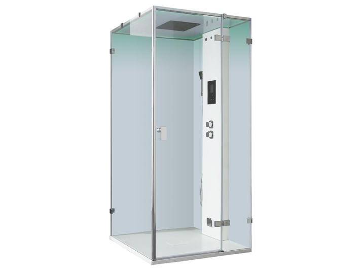 AWT Dampfdusche LD106F15 weiß matt 100x100 rechts von EAGO