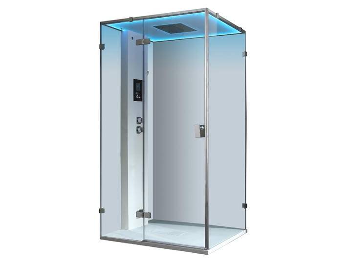 AWT Dampfdusche LD107F15 weiß matt 120x90 links von EAGO