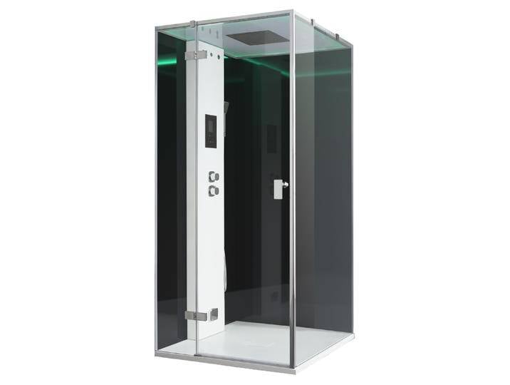 AWT Dampfdusche LD206F15 schwarz 100x100 links von EAGO