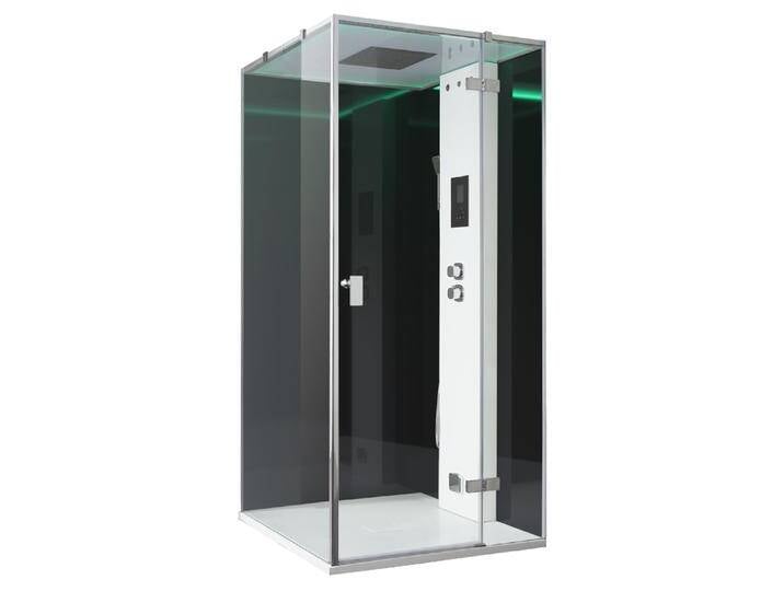 AWT Dampfdusche LD208F15 schwarz 90x90 rechts von EAGO
