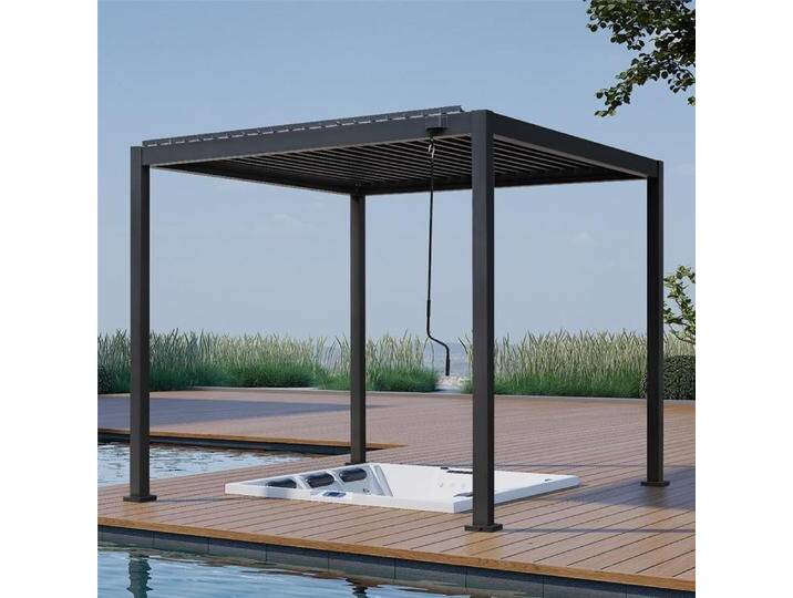 AWT Pergola P2-3A basic anthrazit 3x3m mit Handkurbel AWT Pergola P2-3A basic anthrazit 3x3m mit Handkurbel von EAGO