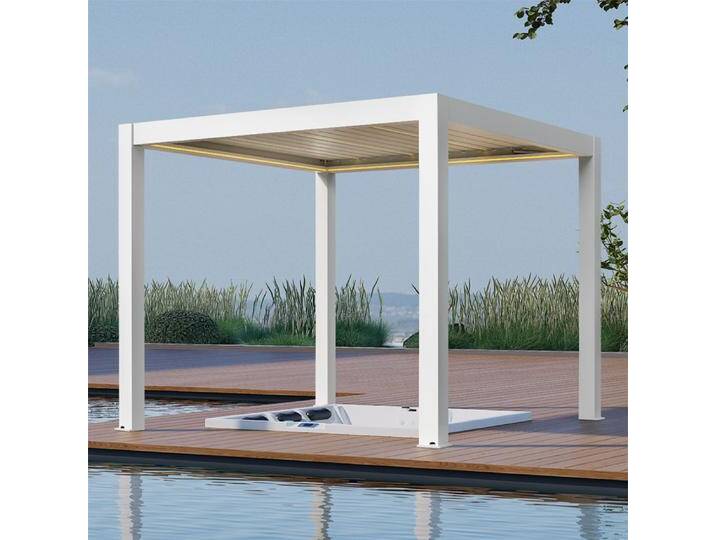 AWT Pergola P8-3A extreme weiß 3x3m elektrisch von EAGO