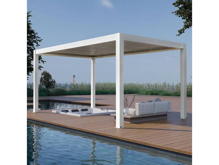 AWT Pergola P8-3C extreme weiß 3x5m elektrisch von EAGO