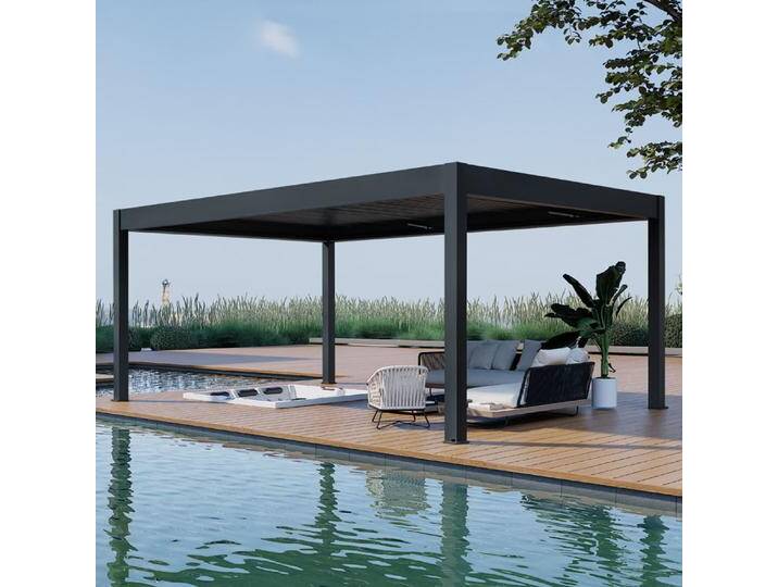 AWT Pergola P8-4B extreme anthrazit 4x6m elektrisch von EAGO